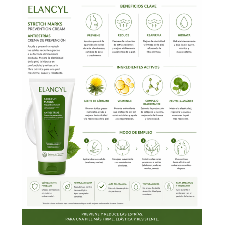 Elancyl Antiestrías Crema Prevención 200 ml | Crema corporal antiestrías 2