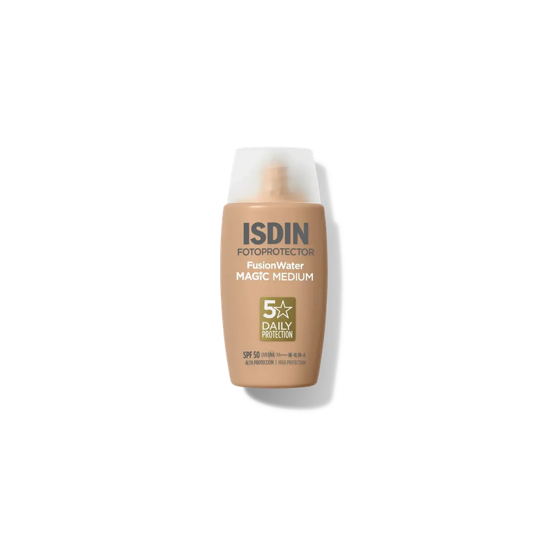 Fusion Water Magic Medium SPF50 protector solar facial con color