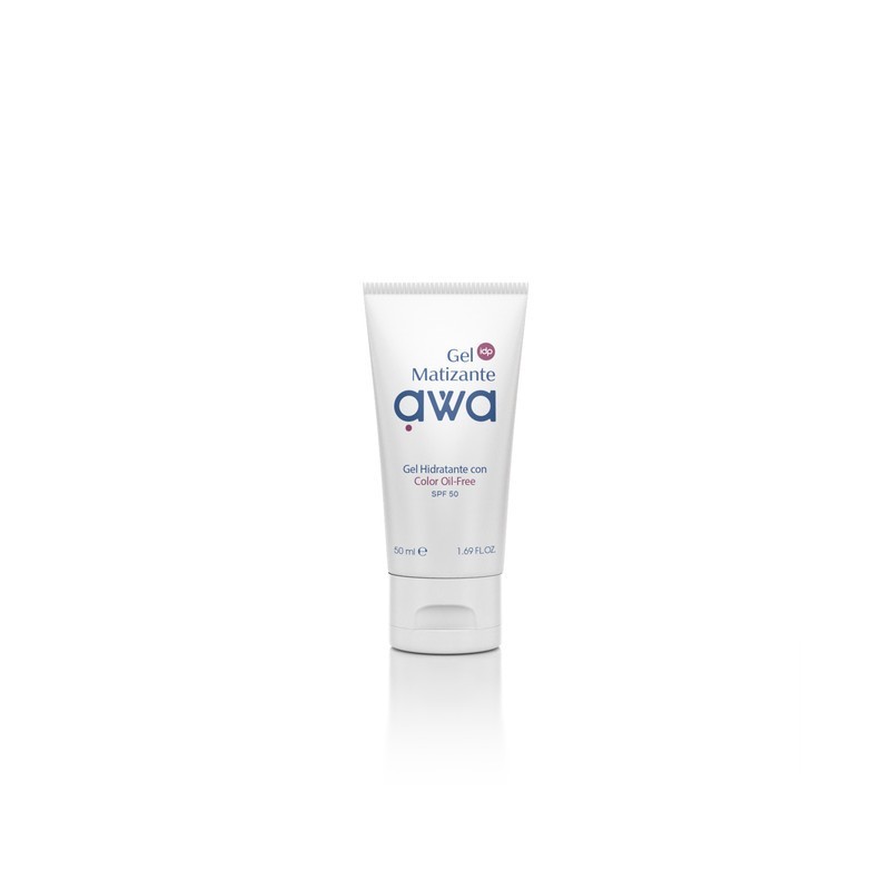 IDP AWA gel matizante facial SPF50 con color piel grasa acne