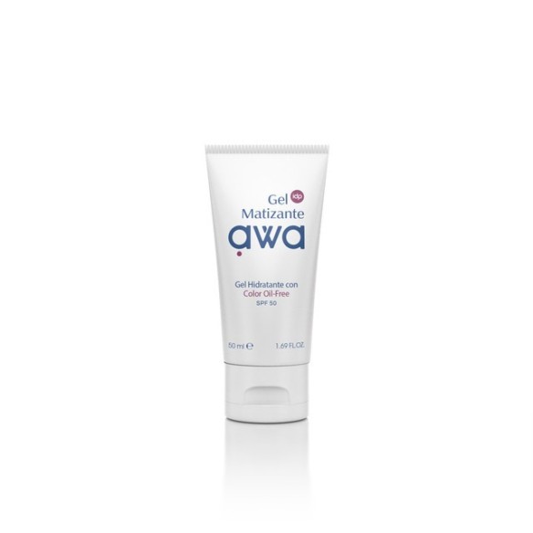 IDP AWA gel matizante facial SPF50 con color piel grasa acne