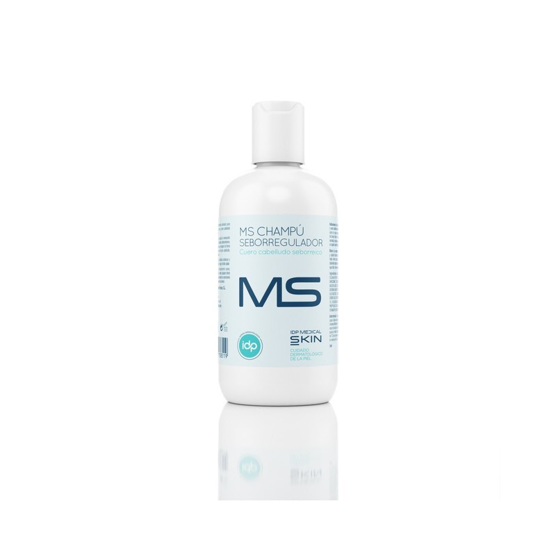 IDP MS champu seborregulador cabello graso control sebo cuero cabelludo