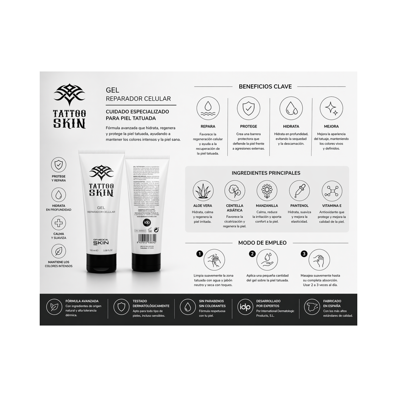 IDP MS Tattoo skin gel reparador