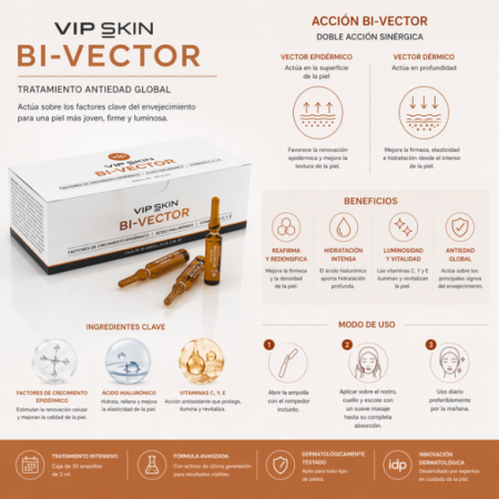IDP VIP skin bi vector ampollas antiedad firmeza arrugas luminosidad tratamiento facial 2