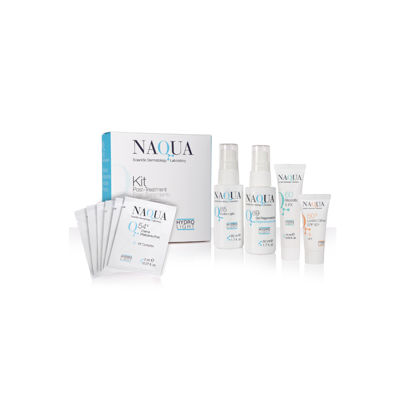 Kit mini post tratamiento naqua regenerador hidratante reparador piel post peeling laser
