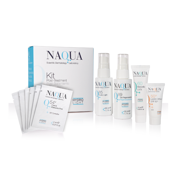 Kit mini post tratamiento naqua regenerador hidratante reparador piel post peeling laser