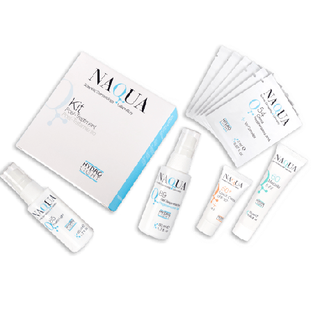 Kit mini post tratamiento naqua regenerador hidratante reparador piel post peeling laser 2