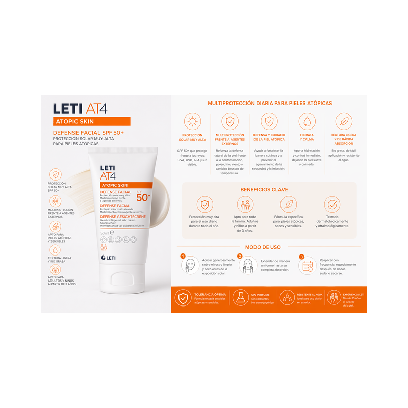 LETIAT4 Defense Facial SPF50+ 50 ml