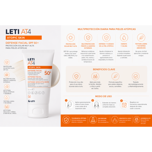 LETIAT4 Defense Facial SPF50+ 50 ml