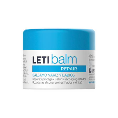 Letibalm balsamo reparador labios nariz hidratante calmante piel seca agrietada