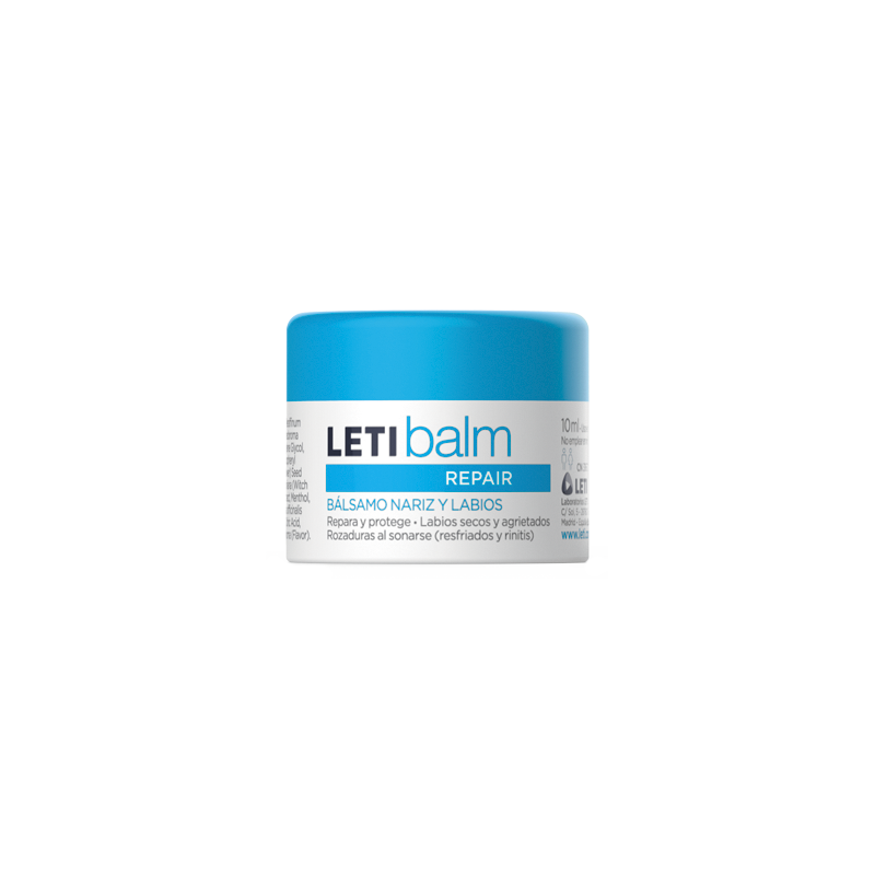 Letibalm balsamo reparador labios nariz hidratante calmante piel seca agrietada