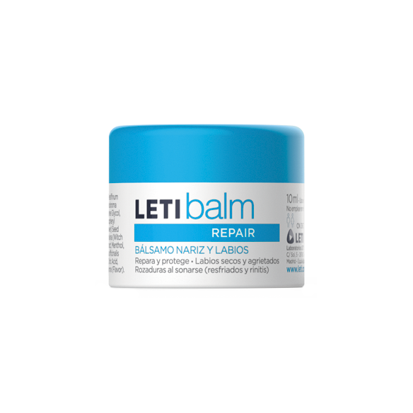 Letibalm balsamo reparador labios nariz hidratante calmante piel seca agrietada