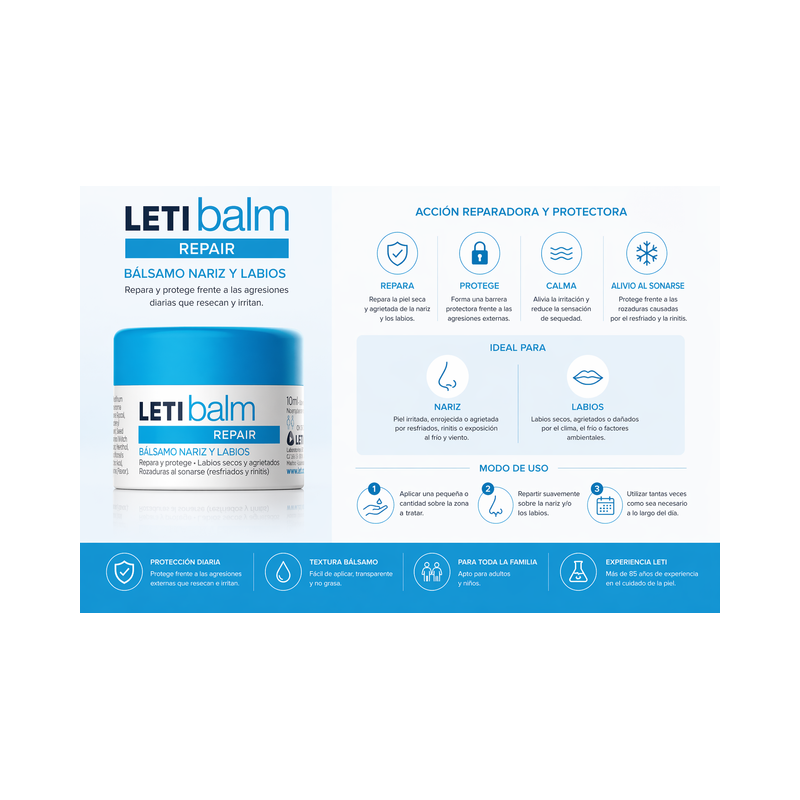 LETIbalm bálsamo reparador nariz y labios 10 ml