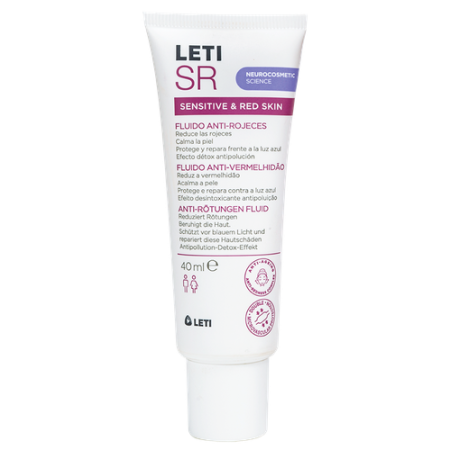 LetiSR crema antirojeces SPF30 piel sensible rosacea proteccion solar facial
