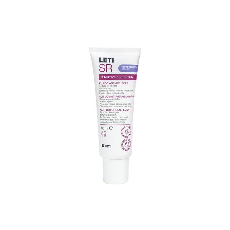 LetiSR crema antirojeces SPF30 piel sensible rosacea proteccion solar facial