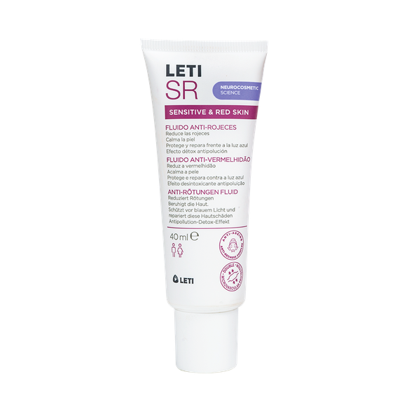 LetiSR crema antirojeces SPF30 piel sensible rosacea proteccion solar facial