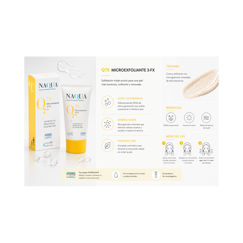 Q75 MicroExfoliante 3-Fx Triple Acción 75 ml