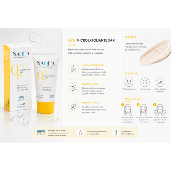 Q75 MicroExfoliante 3-Fx Triple Acción 75 ml