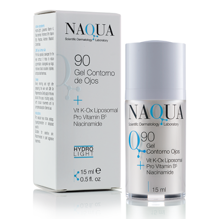 Q90 Gel Contorno de Ojos + Vit K-Ox, Niacina, Péptidos 15 ml 2