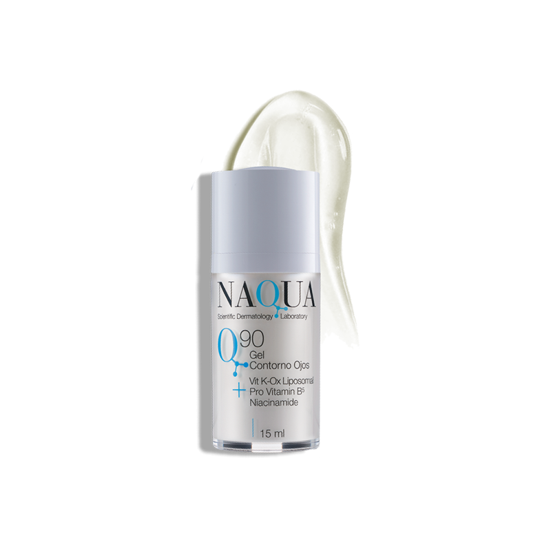 Q90 Gel Contorno de Ojos + Vit K-Ox, Niacina, Péptidos 15 ml