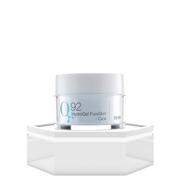 q92 hydrogel pureskin cica hidratante piel grasa acne 50 ml