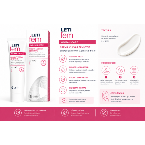 LETIfem CREMA VULVAR SENSITIVE 30ml