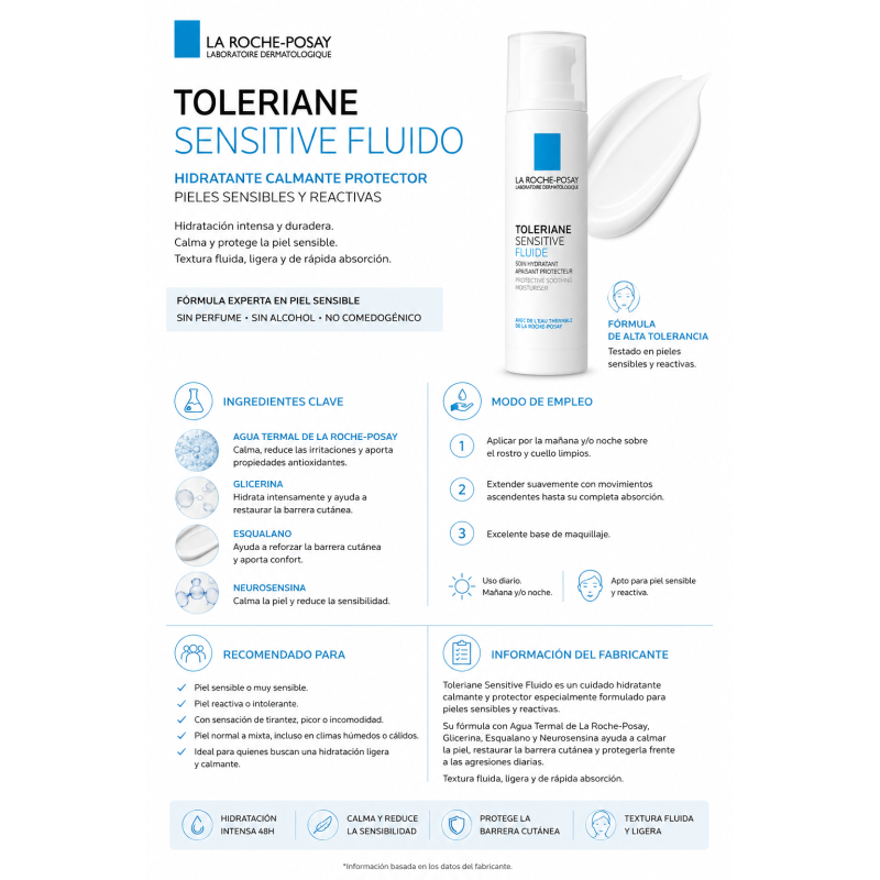 Toleriane Sensitive Fluido 40 ml | Hidratante Piel Sensible