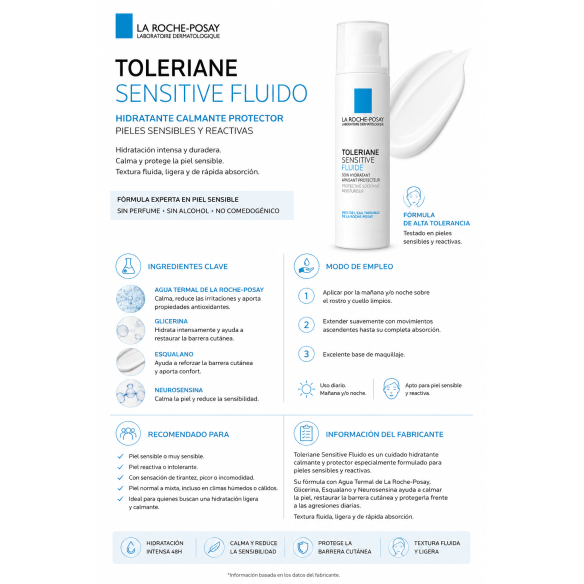 Toleriane Sensitive Fluido 40 ml | Hidratante Piel Sensible