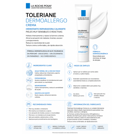 toleriane crema dermoalergenico piel sensible hidratante calmante 2