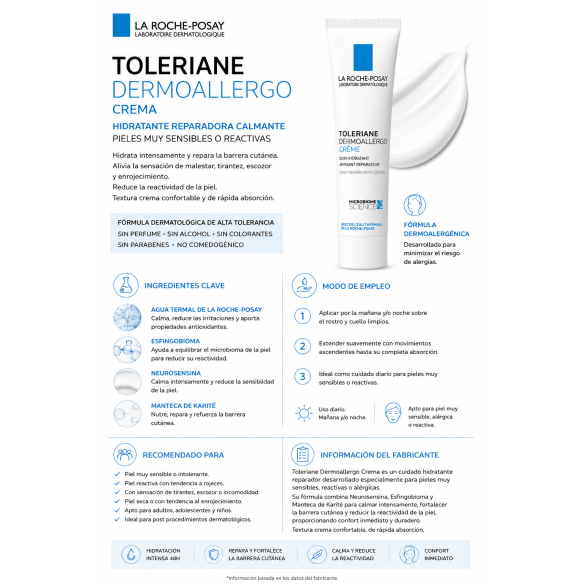 TOLERIANE CREMA DERMOALERGENICO 40 ML
