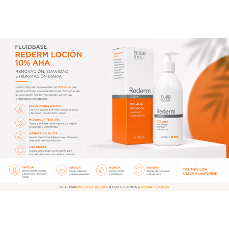 Fluidbase Rederm Loción 10% AHA 250 ml | Loción Corporal Renovadora 2