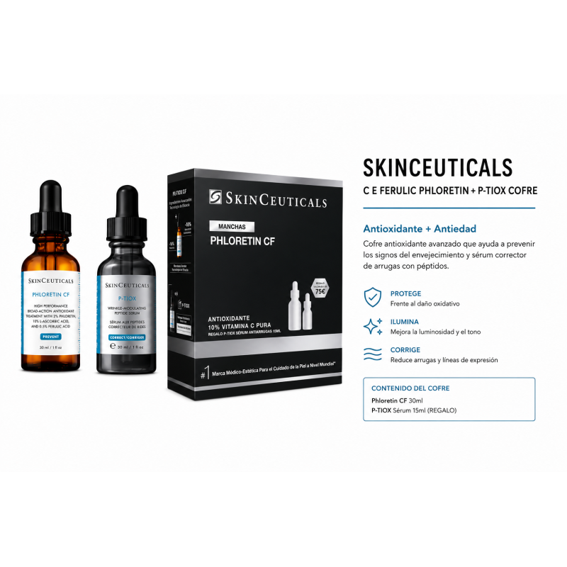 SkinCeuticals Phloretin CF + P-TIOX Cofre | Antioxidante