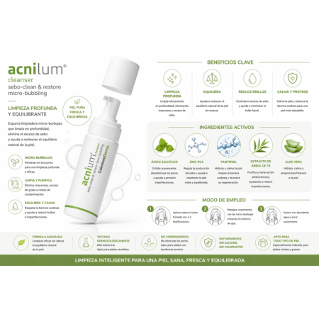 acnium cleanser 150ml limpiador facial 2